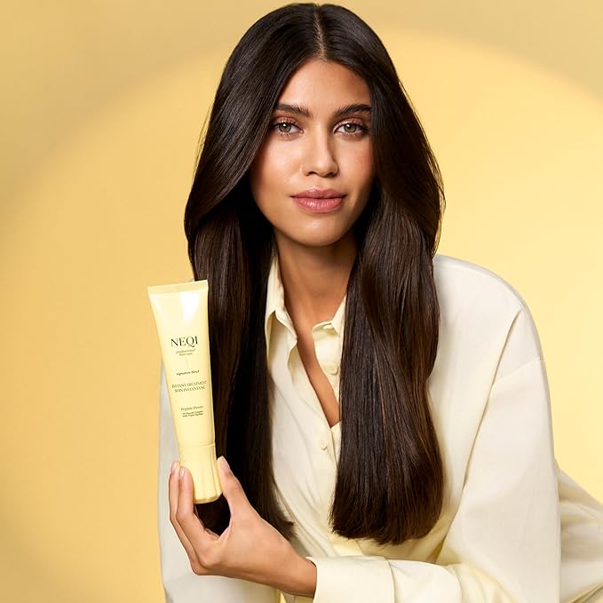 neqi - Treatment Treasure Peptide Power - 3-Minute Intensive Hair Treatment for Damaged & Colored Hair - With Triple Peptides & Smooth Complex - Deep-Acting Care, Anti-Breakage - 100 ml