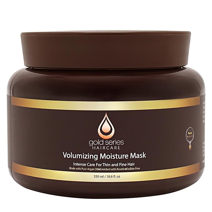 Gold Series Deep Conditioning Hair Mask - Moisturizing Treatment with Argan Oil for Dry, Damaged Hair, Volumizing Conditione (18.6 Oz)
