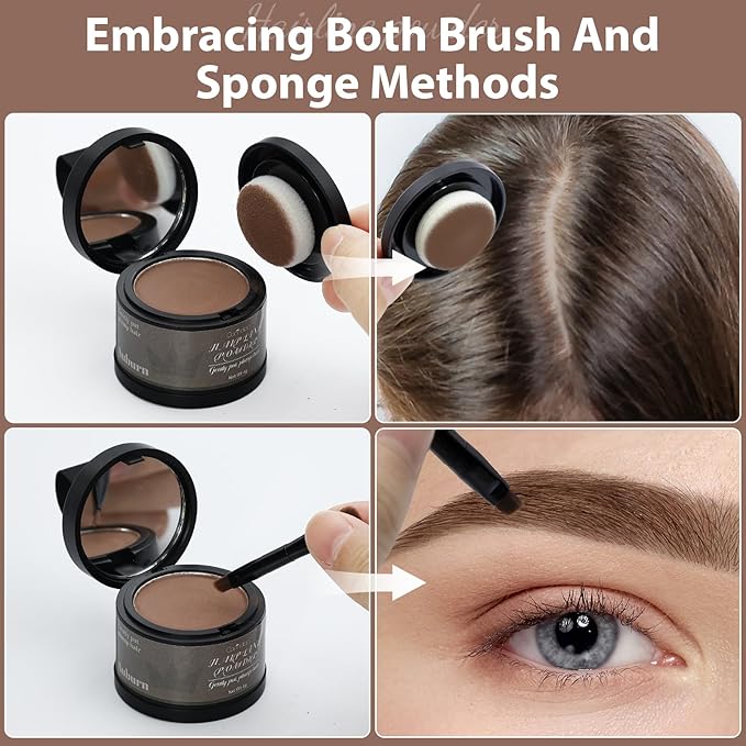 2 Pack Hairline Powder for Women and Men, Used to Root Touch Up Hair Color, Thinning and Gray Hair Coverage and Bald Spots Coverage, Auburn