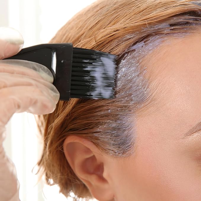 Hair Dye Kit Hair Dye Brush and Bowl Set Hair Coloring Kit Hair Dye Tools Hair Bleach Kit with Hair Dye Brush Hair Color Bowl Hairclips Ear Cover for Salon Bleaching and Highlighting 7 Pcs