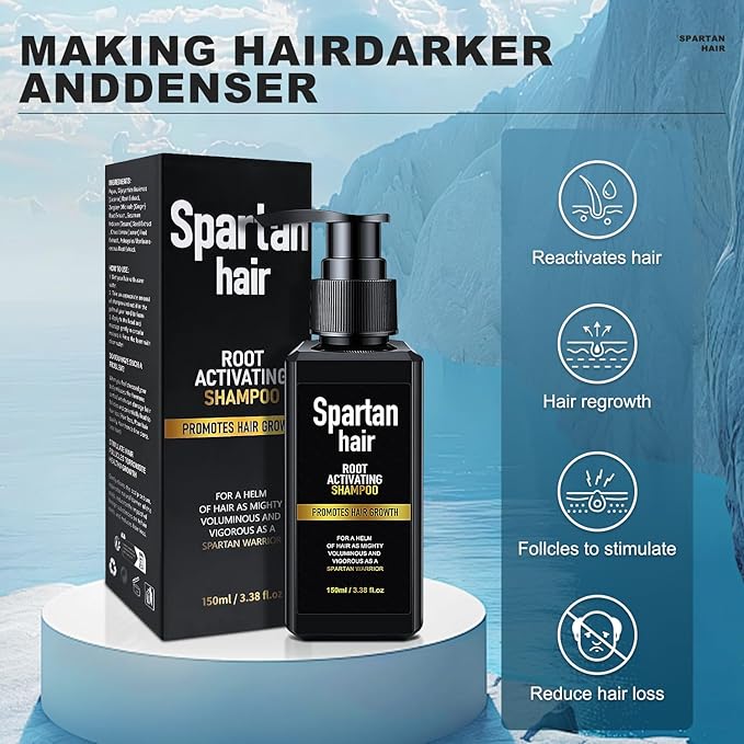 Root Activator Shampoo for Men- Strengthening & Smoothing System for Thinning and Gray Hair - Adds Volume & Nourishes Strands - Men & Women