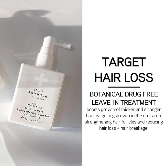 ILES FORMULA Scalp + Hair Rejuvenating Booster – Non-Greasy Hair Serum to Support Growth for Visibly Thicker, Stronger, Fuller Hair – Natural, Lightweight & Fast-Absorbing Scalp Serum with Procapil