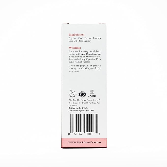 Organic Rosehip Oil, Cold Pressed Rosehip Oil for Face, Skin Care, Gua Sha, and Hair Care, USDA Certified Organic 100% Pure, Hexane Free, 2 Fl Oz.