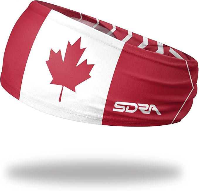 Suddora Country Flag Headbands, Wide National Flag Headbands for Sports Events, Non-Slip Fabric Sweatbands for Soccer, Tennis, Workout, Costume