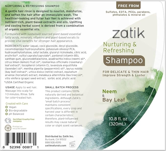 Zatik Naturals - Hair Fall Combo Set (Nurturing Shampoo + Conditioner + Hair Serum)