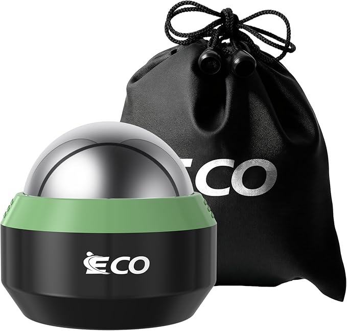iECO Cryosphere Cold Massage Roller Ball - Massage Ball for Cold & Heat Relief, Myofascial Release, Trigger Point Therapy, Muscle Knots - Deep Tissue Ice Massager