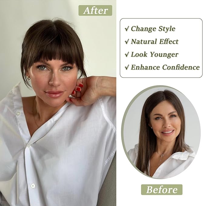 Clip in Bangs Real Human Hair Light Blonde French Bangs Fringe with Temples Thick Curtain Bangs Clip on Bangs Curved Fake Bangs Hairpieces for Women for Daily Wear