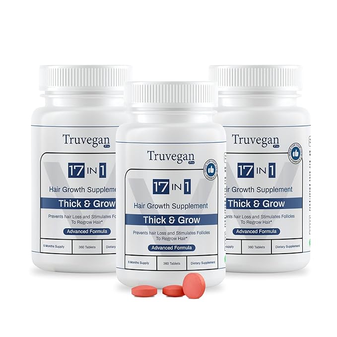 Hair Wellness Supplement | 360 Tablets – Pack of 3 | Daily Nutritional Support for Hair Strength, Thickness & Scalp Care | 17-in-1 Formula for Men & Women