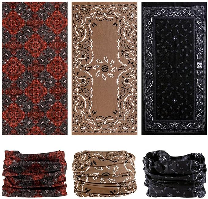 Neck Gaiter Headband Headwear Head Wrap Face Mask Magic Scarf Bandana for Men and Women