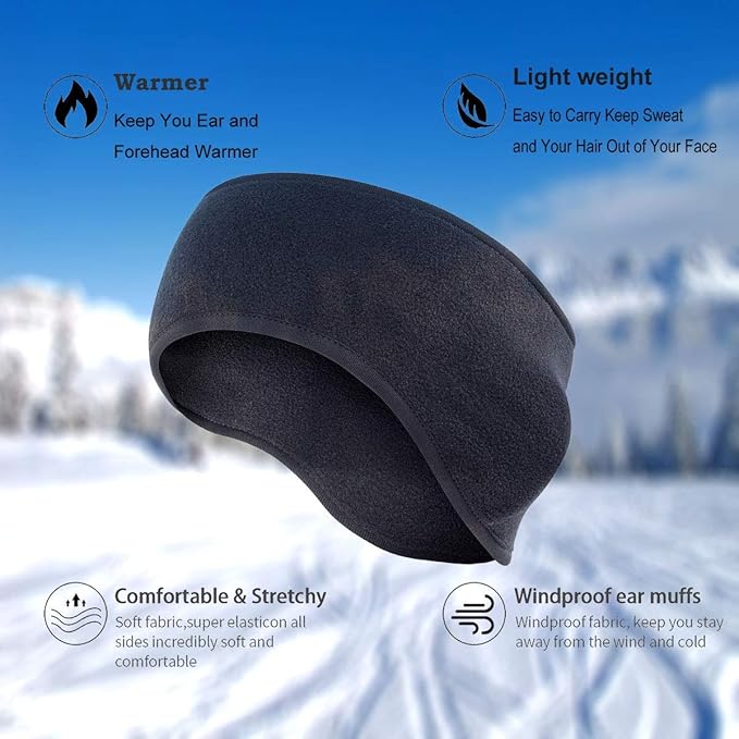 Ear Warmer Headband - Winter Ear Cover Running Ear Muffs for Men and Women