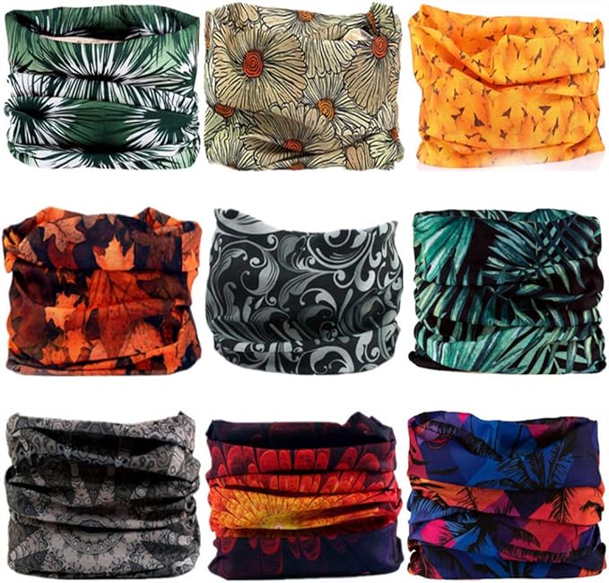 Headband Neck Gaiter Head Wrap Headwear Face Mask Magic Scarf Bandana for Men and Women