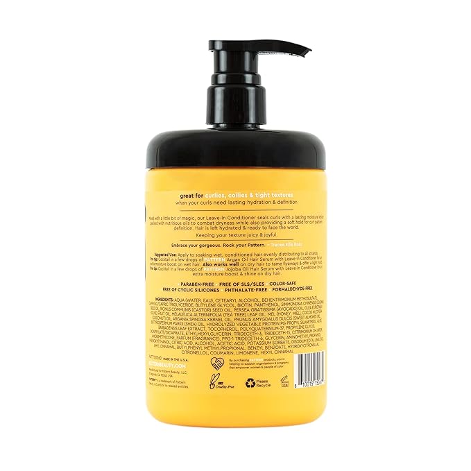 PATTERN Beauty by Tracee Ellis Ross Leave-In Conditioner 25 fl oz - Rich Moisture for Curly, Coily and Tight-Textured Hair, 3a to 4c