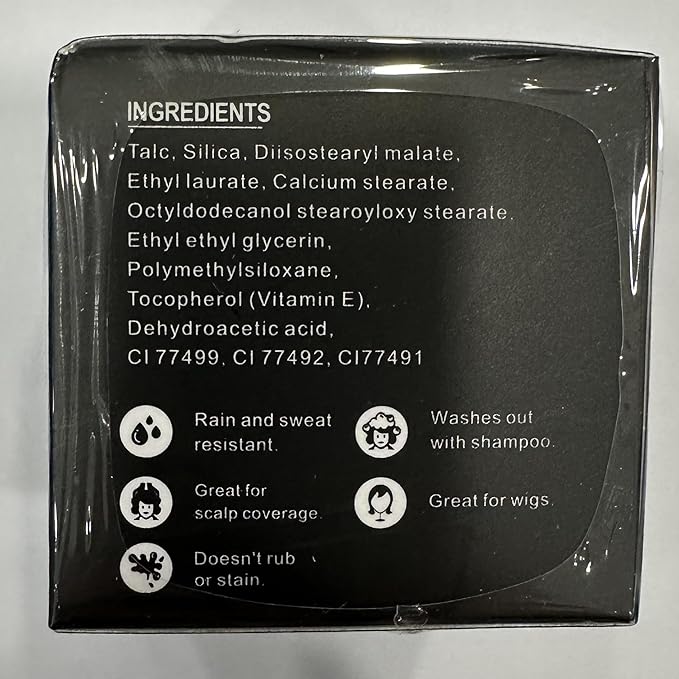 Root Touch Up Powder, Instantly Gray Hair Cover Up, Women Color Root Coverage Shadow Powder for Thinning Grey Hairline, Men Roots Concealer for Hair Loss Beard Line Eyebrow, Dark Gray