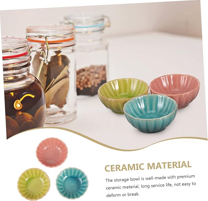 3Pcs Ceramic Essential Oil Bowls 2.83 Inch Spa Mixing Dishes for Aromatherapy Facial Mask and Hair Color Treatments Smooth Finish Salon Color Bowls