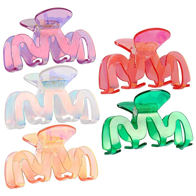 Jayongnee Large Claw Clips - 5Pcs for Thick and Thin Hair