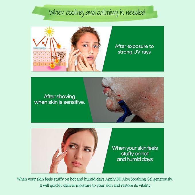 by.H Organic Aloe Vera Bulk Soothing Gel-Natural Moisturizer for Skin [90 PCS], Hair, Effective for Sunburns, Razor Burns, Gentle, Non-Greasy, Skincare [Made in Korea] Pouch - (3 Packs of 30 PCS)