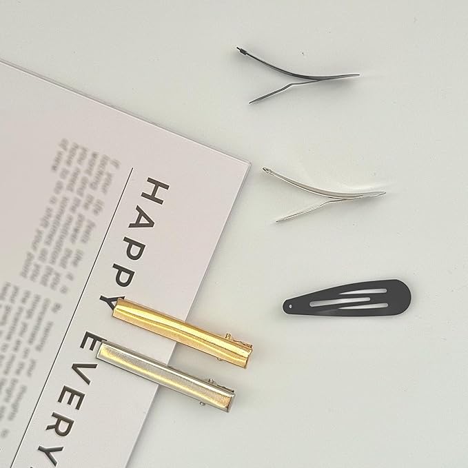 328pcs Hair Pins Bobby Pins 1.97" to 2.36",150 U Pins for Buns,150 Hair Pins for Women and Girls,12 Alligator Pins and 16 Bobby Pins,DIY, with Box