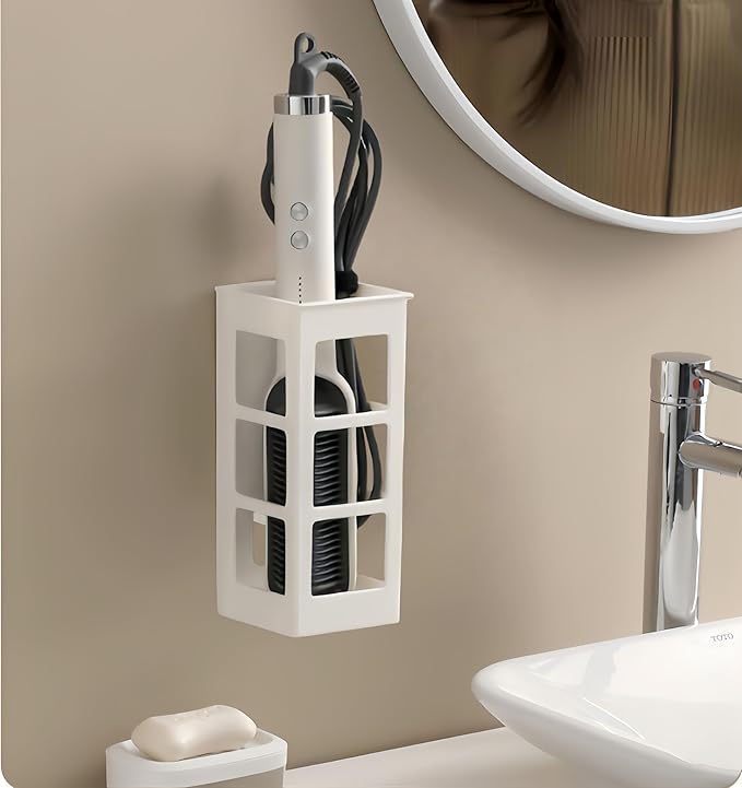 Zdesign Hair Tool Organizer Wall Mount, Hanging Bathroom Tool Organizer for Curling Iron, Flat Iron, Straightener and Hair Dryer Bathroom Storage and Organizer