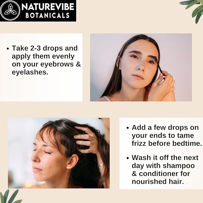 Naturevibe Botanicals Castor Rosemary Oil 32 Ounces | 100% Pure and Natural | Great for Skin Care and Hair Care