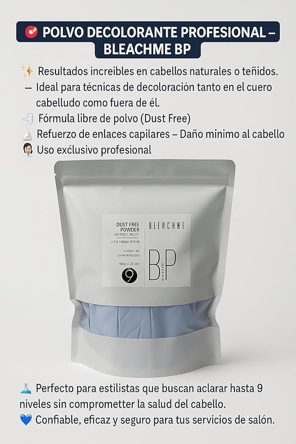 Professional Dust-Free Hair Bleaching Powder, Premium Lightener for Salon Use, 500g 16.9 Fl oz. Bond Enforcing Little Damaged to Hair. For Beauty Salon, Hair Salon.