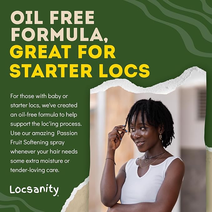 Locsanity Daily Moisturizing Spray for Dull, Dry Locs – Passion Fruit Hair and Scalp Moisturizer for Dreadlocks, Sisterlocks, Microlocks, Braids to Control Oil and Frizz (8 fl oz)
