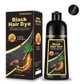 Black Hair Dye Shampoo 3 in 1, Natural Instant Hair Color Shampoo for Women Men 100% Gray Hair Coverage Champu Para Canas Mujer, Lasting 3-4 Weeks & Easy to Use & All Hair Types & Root Touch Up, 500ml