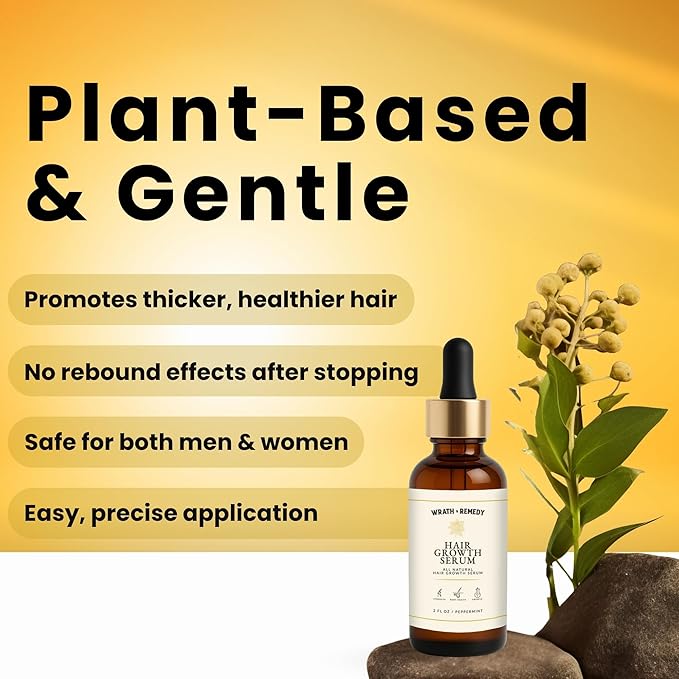 Hair Growth Serum Women & Men — USDA Organic, 10-in-1 Tricho10™ Scalp Serum for Thicker, Fuller Hair & a Healthier Scalp — Fast-Absorbing, 3X Strengthening Blend for Thin Hair & all Hair Types (30 ml)