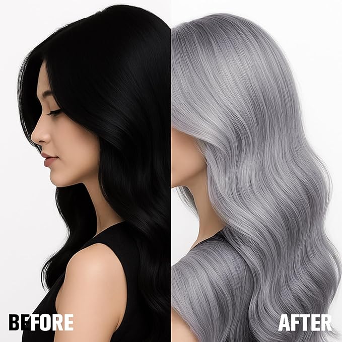 Gray Temporary Hair Color Spray for Women Kids Men, Washable Grey Hair Spray, Fun Bright Shade for Cosplay, Halloween, Cosplay, Party, DIY Hair Looks & Festivals