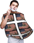 Men's Beard Maintenance Apron, Waterproof & Easy Clean, Hunting Camo Camouflage Deer American Flag