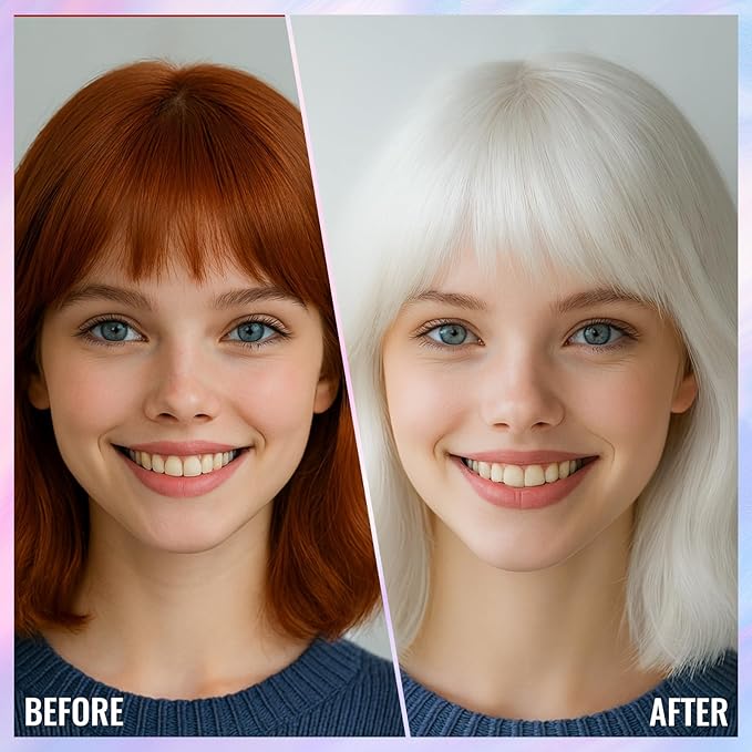 Temporary White Hair Color Spray – 1-Day Washable Hair Color for Women Kids Men, Fun Hair Spray for Halloween, Cosplay, Costumes, Parties, Festivals, Crazy Hair Day, DIY Hair Looks