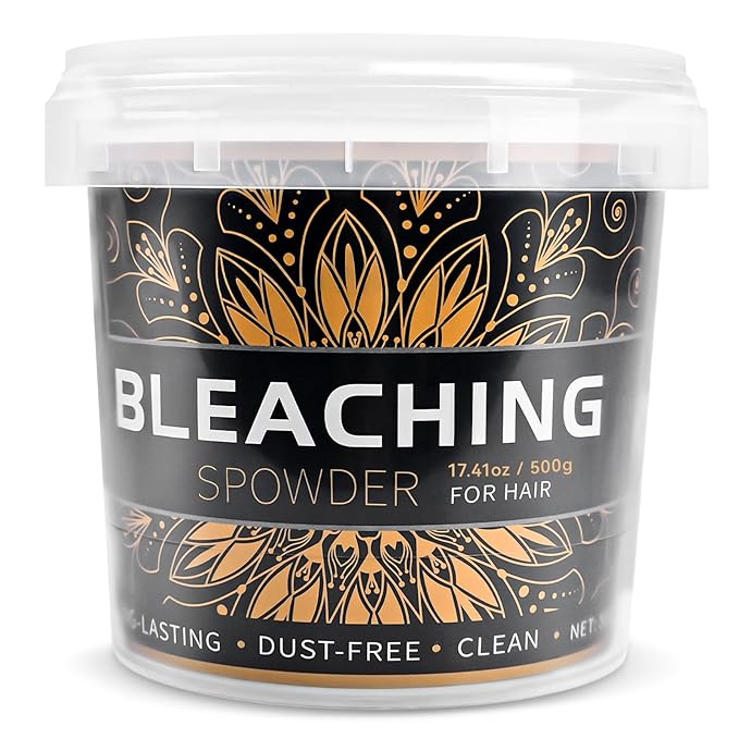 Hair Bleach 500g / 17.41oz, Large Capacity Salon Grade Bleach for Hair, Mild Bleach Powder Quickly Remove Hair Color, Refreshing Create Fashionable Styling