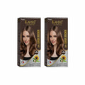 Creme Hair Color Permanent Hair Dye Color - With Improved Creme Formula for Gray Coverage Ammonia Free Hair Color Dye for Rich Bright Long lasting (Dark Brown, 3.04 Fl Oz) - Pack Of 2