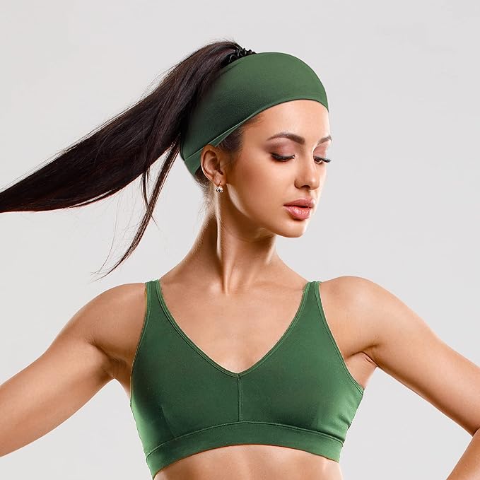 Women's Workout Headbands Non Slip Sport Sweatbands Yoga Hairbands for Travel Fitness Athletic Elastic Moisture Wicking for Girls