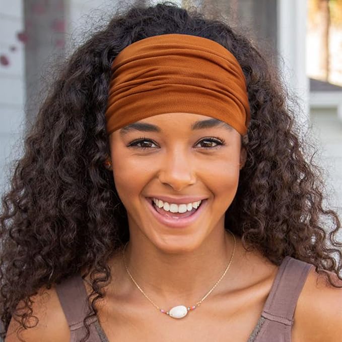 DRESHOW 8 Pack Turban Headbands for Women Wide Vintage Head Wraps Knotted Cute Hair Band Accessories, 0.2 pounds