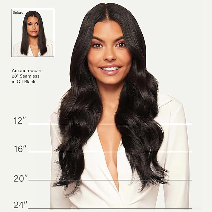 Luxy 100% Remy Human Hair – Halo Clip-In Hair Extensions –Natural Looking Volume & Length - One-Piece - Easy 5-Min Application 140 grams 16" Chestnut Brown Balayage