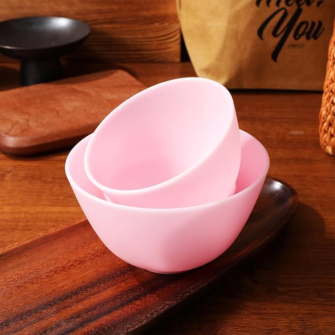Facial Mask Mixing Bowls, Silicone DIY Face Mask Bowls for Hair Treatments and Oils, Cosmetic Beauty Tool for Home Salon Spa Face Skin Applicator