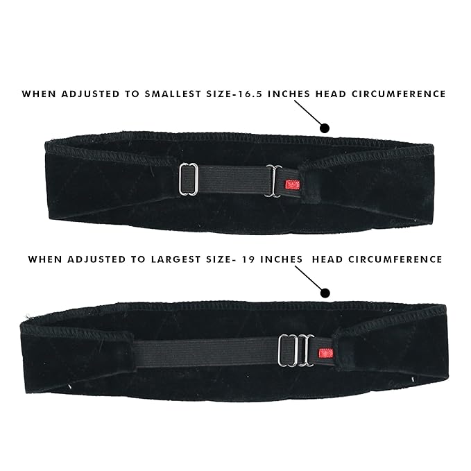 Madison Headwear Wig Grip Headbands For Women- Adjustable To Custom Fit Your Head - Velvet Comfort - Wig Bands No Slip Breathable Lightweight Material For All Day Wear! Keep Wig Comfortably Secured