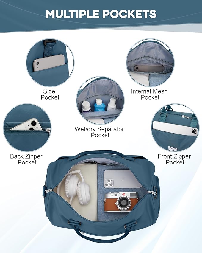 Gym Bag Womens,Travel Duffel Carry on Bag Sport Tote Bag Weekend Overnight Bag
