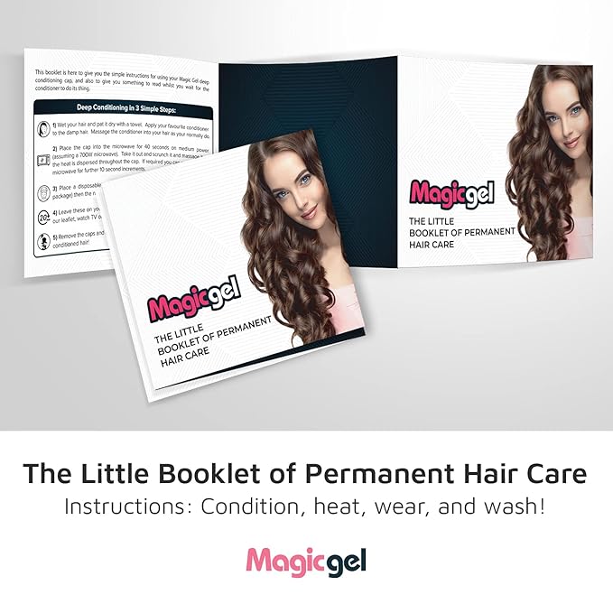 Magic Gel Premium Deep Conditioning Heat Cap. A Hot Head Cap to Hydrate, Moisturize and Condition. Thermal Cordless Hair Steamer for Damaged Hair (Natural Steam Treatment)