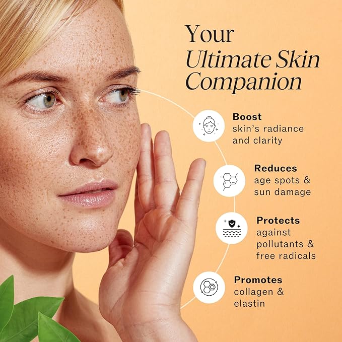 LilyAna Naturals Vitamin C Serum for Face - with Hyaluronic Acid and Vitamin E, Anti Aging Serum, Reduces Age Spots and Sun Damage, Promotes Collagen and Elastin (Double Pack)