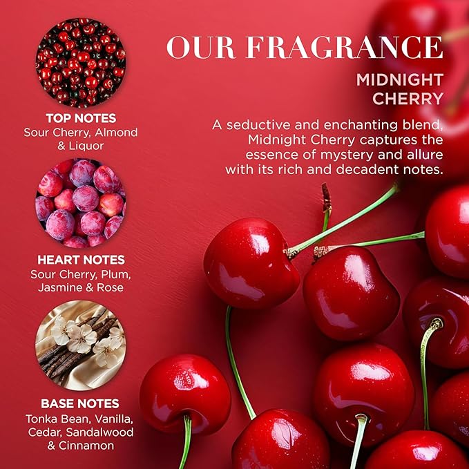 Baylis & Harding Midnight Cherry Luxury Pamper Present Gift Set - Vegan Friendly
