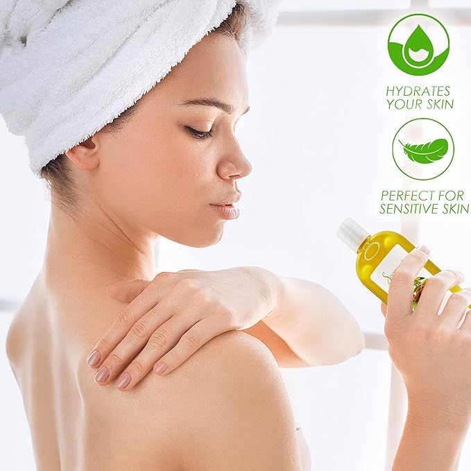 Soapeauty Golden Jojoba Oil | 100% Pure & Natural | Unrefined, Cold Pressed, Hexane Free | Moisturizing Oil for Skin, Face, Hair & Nails | 12 fl oz