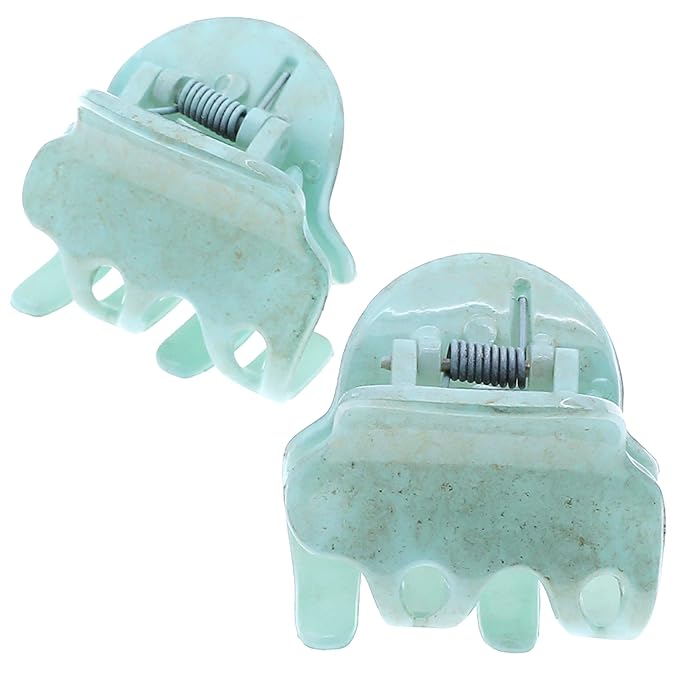 Camila Paris CP3088 French Hair Clip for Women, Set of 2 Small Mint Girls Hair Claw Clips Fashion Durable Hair Accessories for Women, Luxury Ladies Strong Hold No Slip Grip Clamp, Made in France