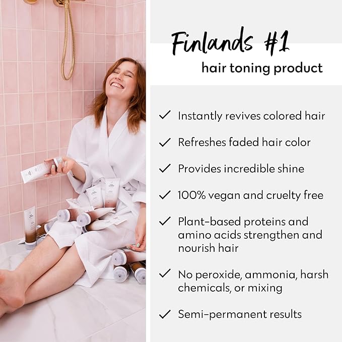 FOUR REASONS Hair Color Shampoo (8 Colors) - Sulfate Free Rich Brown Hair Toner - Color Depositing Shampoo for Color Treated Hair, Vegan, 8.45 Fl Oz (Chocolate/Brown)