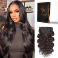 Clip in Hair Extensions Real Human Hair Body Wave 2 Dark Brown Clip in 100% Brazilian Remy Human Hair Extensions 8pcs Per Set with 18 Clips Double Weft 22 Inch 110g/3.6oz
