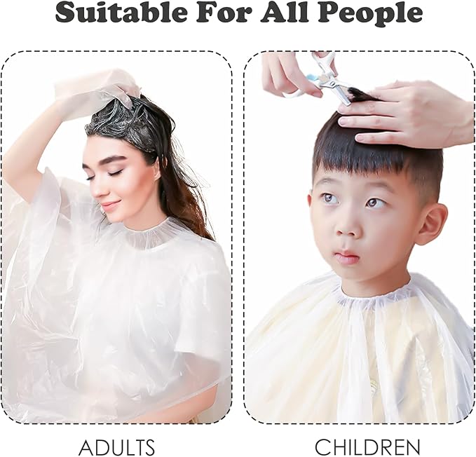 20pcs Disposable Waterproof Hair Color Capes - Hair Dye and Styling Bibs for Home and Salon Use