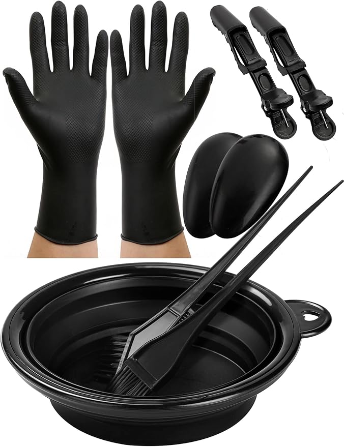 19Pcs Professional Salon Hair Coloring Dyeing Kit, Hair Coloring Products with Hair Dye Brush, Hair Color Bowl, Hair Clips For Hair Dye Tools