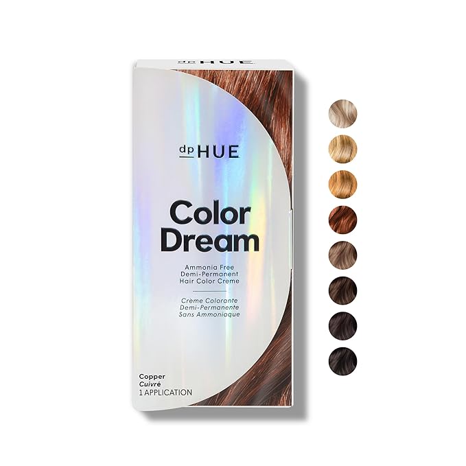 dpHUE Color Dream, Copper - Ammonia-Free, Demi-Permanent Hair Color - Lasts 16 Washes - Boosts Shine - Paraben & Sulfate Free, Leaping Bunny Certified