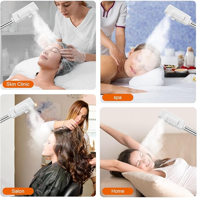 Professional Facial Steamer, Face Steamer Upgrade PTC Heating, Esthetician Steamer Hot Mist Facial Steamer for Salon Spa Beauty