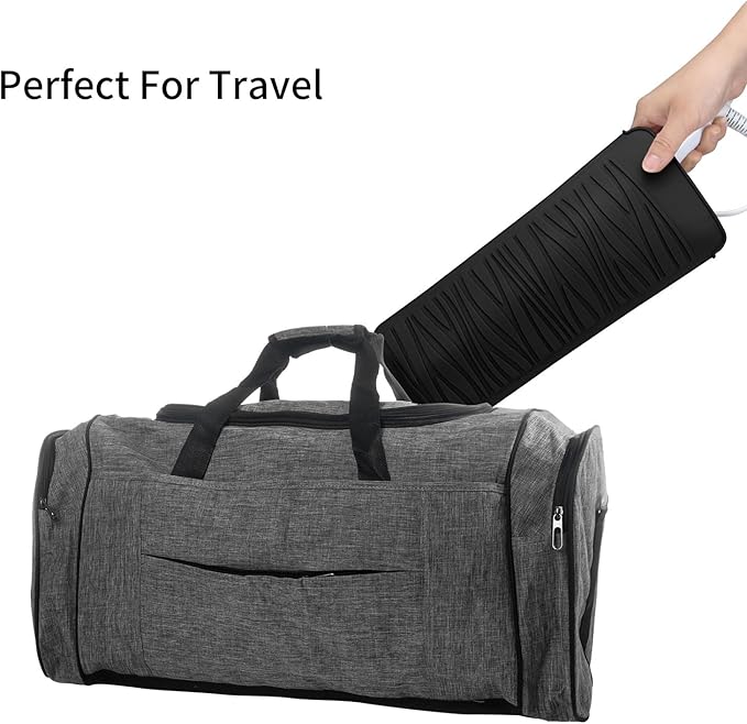 2 Pack Silicone Heat Resistant Travel Mat Pouch for Straighteners, Curling Wands, Flat Irons, and Hot Hair Styling Tools